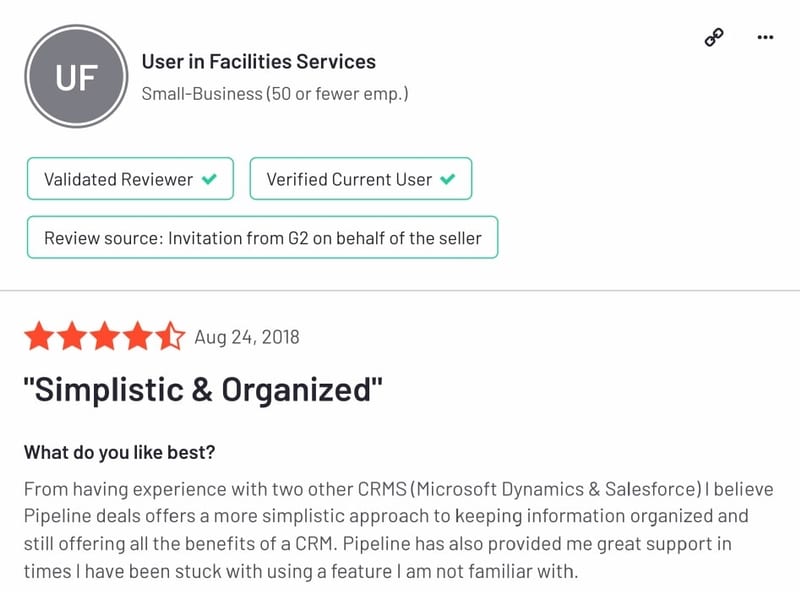 g2 review user in facillities 100 min p 800