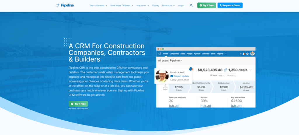 An Overview of Pipeline’s Custom CRM for Construction