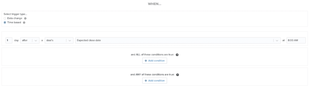CRM Automation trigger