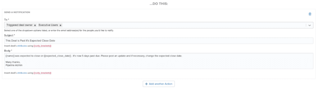 CRM Automation action