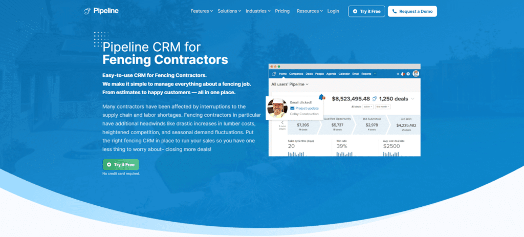 Pipeline: Best CRM for Sales-Focused Fencing Contractors