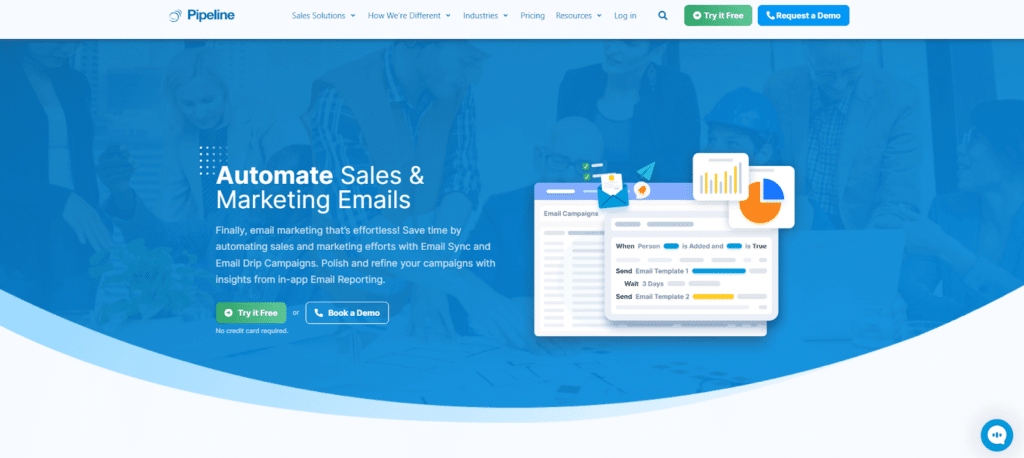 The most efficient way to run a sales email campaign is to combine your CRM data with a drip email solution.